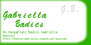 gabriella badics business card